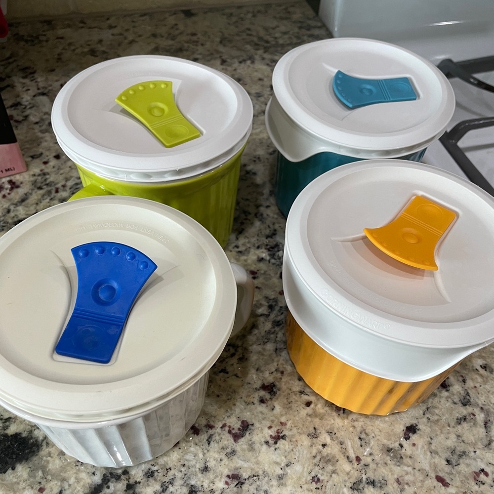 20oz Ceramic Meal Mugs with BPA-Free Vented Lids